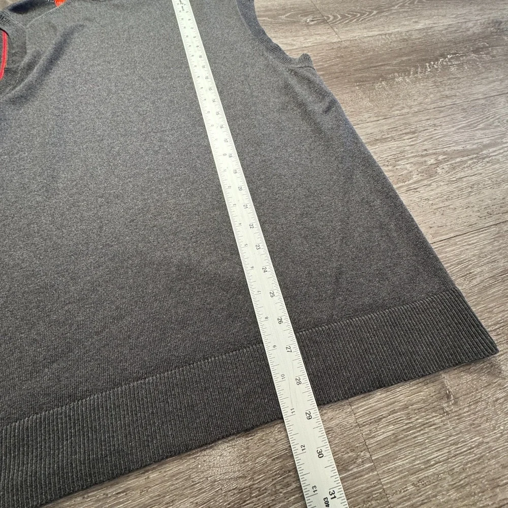 Banana Republic Sweater Vest Mens‎ Large Gray Argyle Silk Cashmere Classiccore